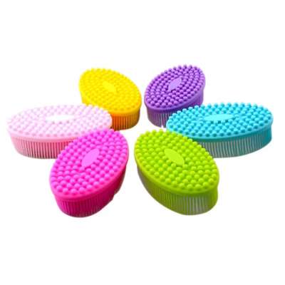 Silicone Scalp shampoo brush for baby kids soft massage brush